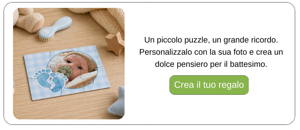 puzzle personalizzato ricordo battesimo o nascita
