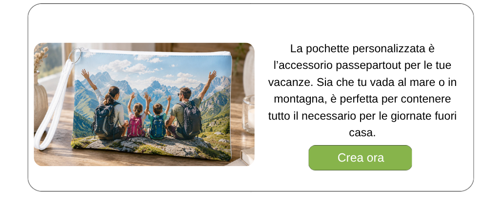 pochette personalizzata per riporre i tuoi accessori