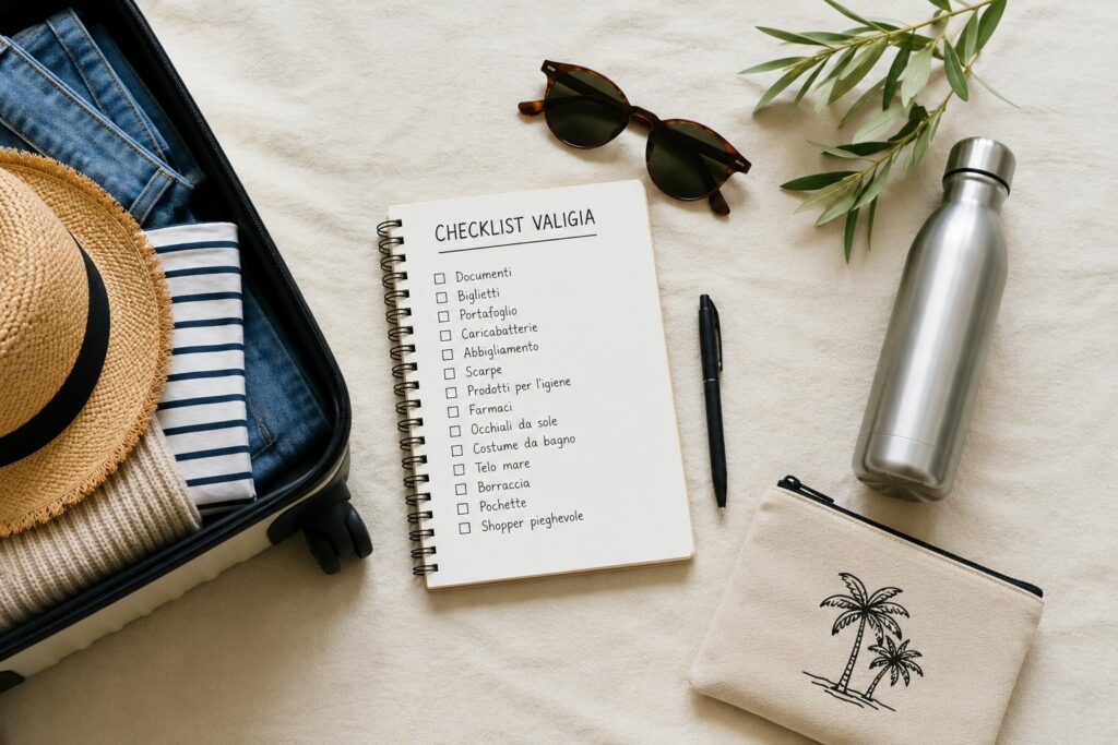 checklist per prepare valigia