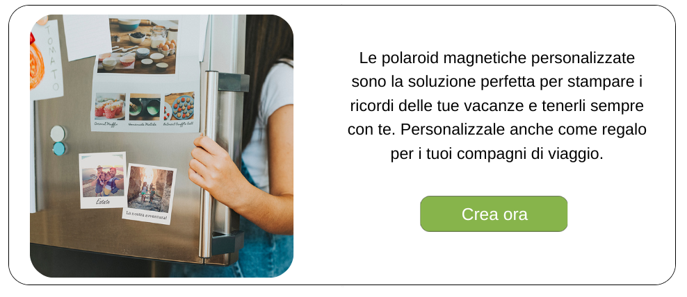 polaroid magnetiche da personalizzare con le foto delle vacanze