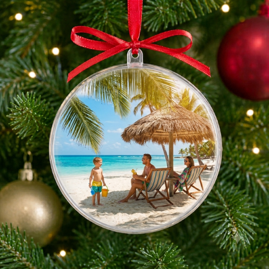 pallina di natale personalizzata con foto vacanze