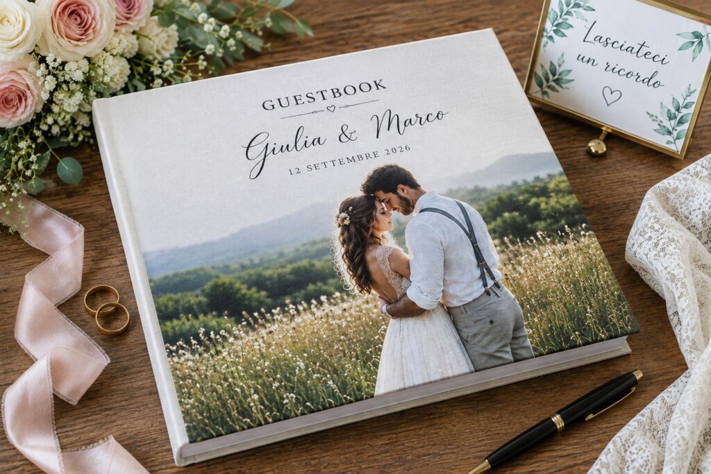 guestbook con copertina personalizzata
