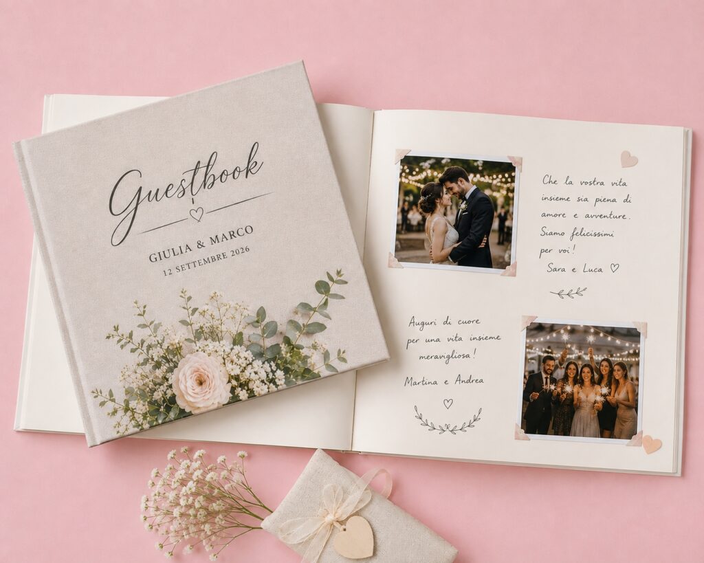 album foto quadrato da usare come guestbook