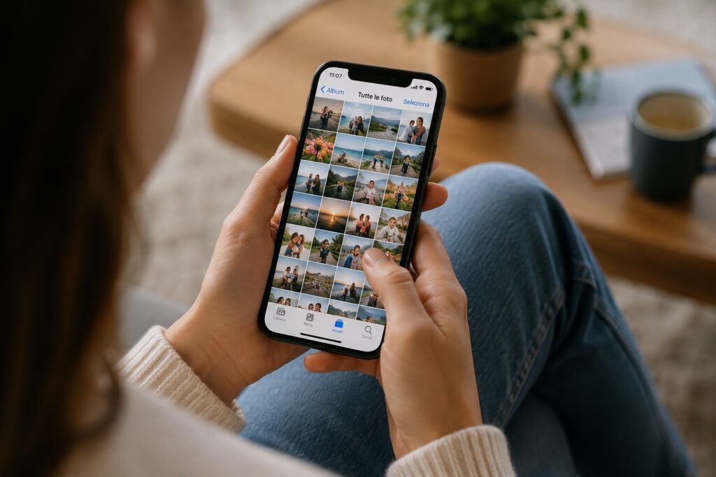 galleria smartphone con foto da stampare