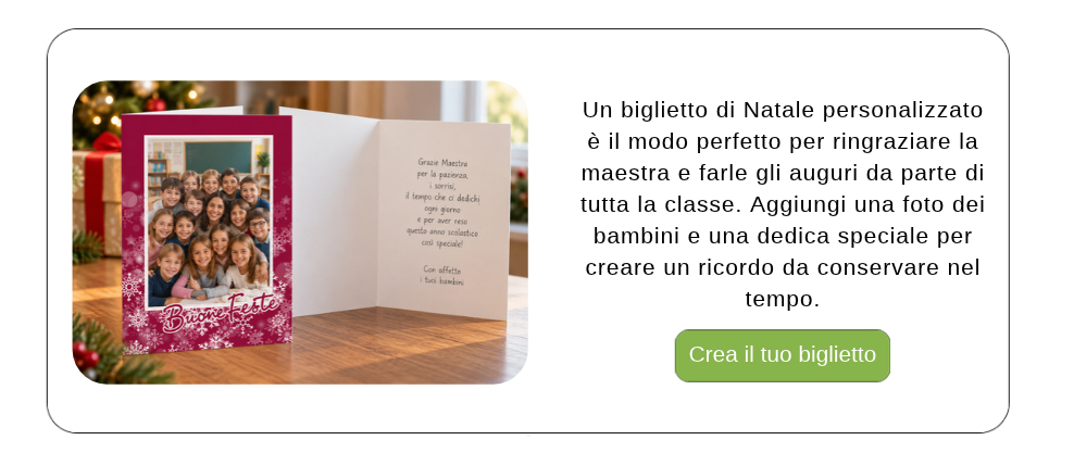 bigliettino di auguri per la maestra